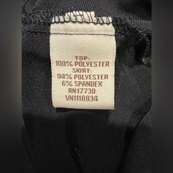 Liz Lange Maternity Dress Career Ruffle Professional Black Turquoise Medium - Picture 7 of 8